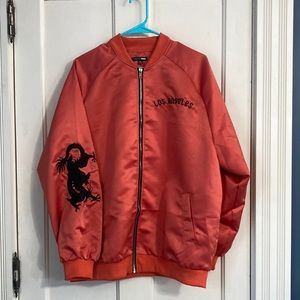 Fashion Nova Los Angeles Jacket with Dragon Design Embroidery XL